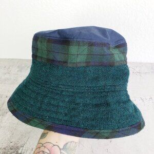 Vintage Heaser Lumsden Scotland Black Watch Tartan Plaid Bucket Hat Unisex